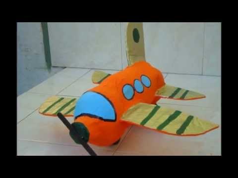 Como hacer un avión de reciclaje